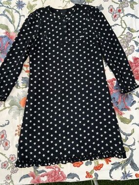 J Crew Collection Silk A Line Long Sleeve Dress w Stars!